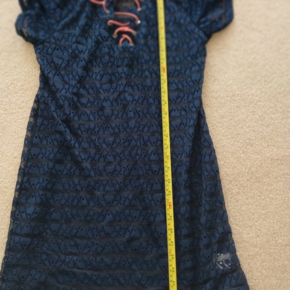 Ingear Resort Beach Coverup Hooded Navy Sz M. FL - Picture 7 of 9